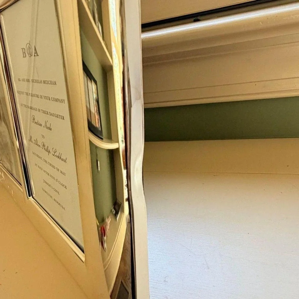 Kate Spade x Lenox Wedding Double invitation picture frame Silver plated gardner